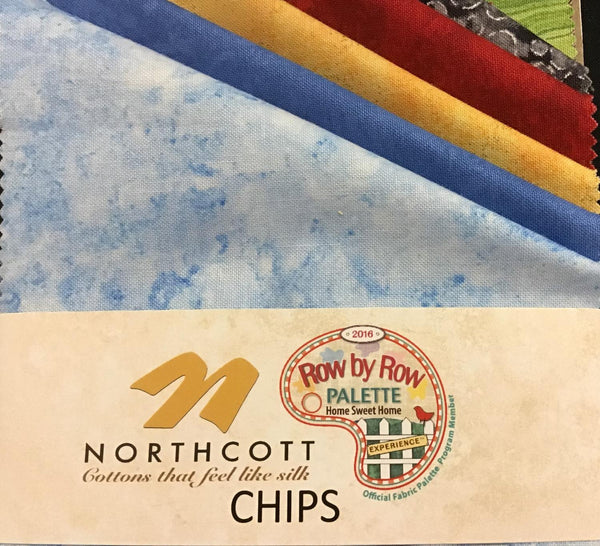 Northcott Chips Row By Row Palette 20pc Charm Pack 102376