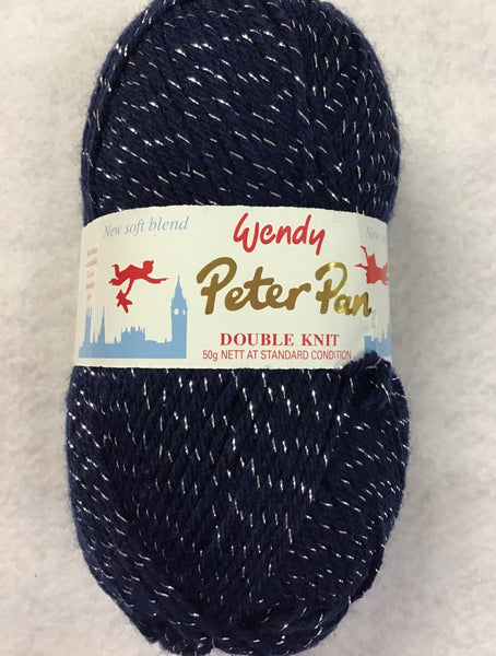 Wendy Peter Pan Double Knit Black Glitter DK 104215