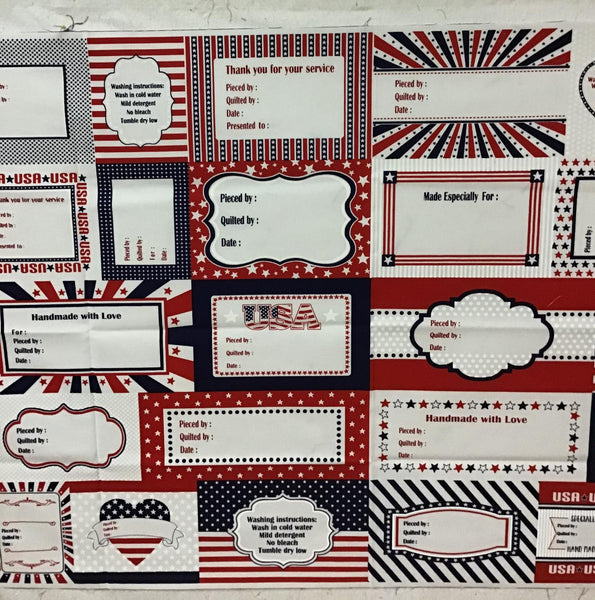 Red, White & Starry Quilt Tags 104942