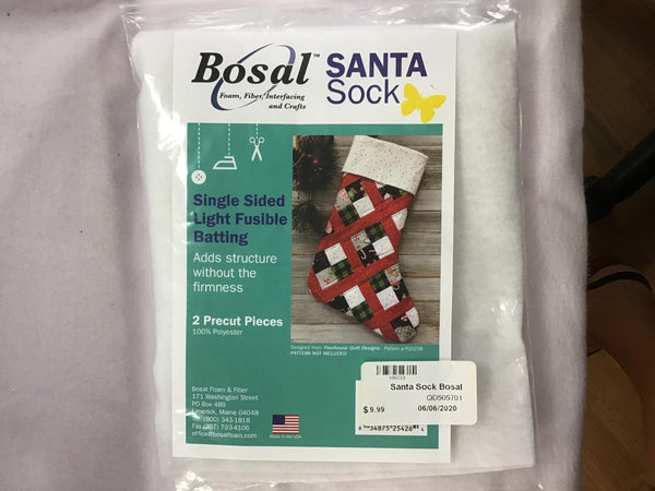 Santa Sock Bosal Precut Batting 105723
