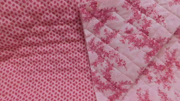 Prequilted Fabric Asst. Pink