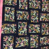 Gift 13 Butterflies Finished Quilt 46x56 Navy Pink 105830