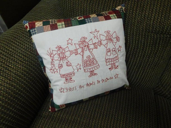 Gift 71 Sisters are Angels Pillow 18" 105892